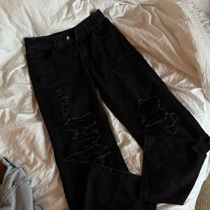 Black Ripped Jeans Denim distressed